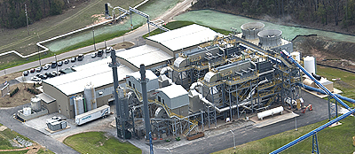 savannah-river-site-biomass-cogeneration-facility Aerial view of the biomass cogeneration facility at the Department of Energy Savannah River Site