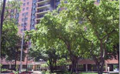 chicago-housing-authority-case-study Daytime view of the front entrance of a residential high rise owned by the Chicago Housing Authority