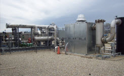 Daytime view of landfill gas piping system at Jefferson County landfill site