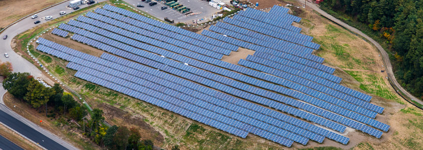 landfill-solar-array Aerial view of Acton landfill solar farm