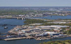 baltimore-coast-guard-yard Daytime aerial view of the U.S. Coast Guard Yard in Baltimore, Maryland