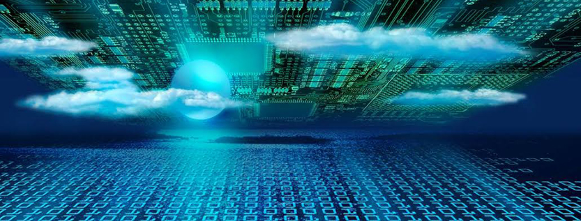 energy-data-analysis-833-317 Abstract concept image for data analysis shows streams of binary and graphical data superimposed on an image of the moon rising over islands in the ocean as clouds drift by