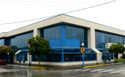 Daytime exterior of a modern municipal building in the City of Olympia, Washington