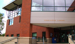 Daytime exterior of the main entrance of Olympic College in Washington