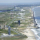 Daytime aerial view of the test range at NASA Wallops Flight Facility