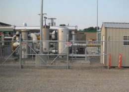 Daytime view of a landfill gas to energy system at Mead Johnson & Company