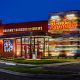 Nighttime exterior of a Red Robin standalone restaurant