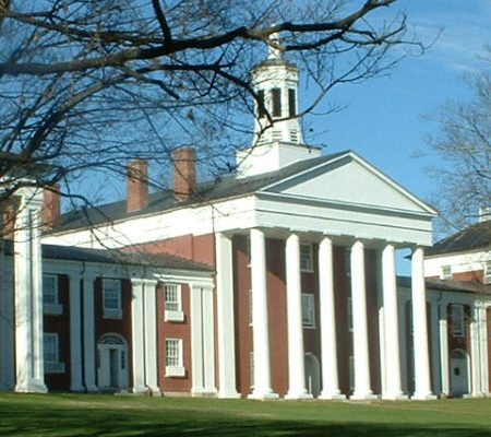 Daytime view of buildings on the campus of Washington and Lee University