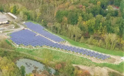 bethel-solar-farm-case-study-thumbnail Daytime aerial view of a Bethel, Connecticut landfill solar farm.