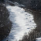 Daytlme view of a ski trail at Cannon Mountain in New Hampshire.