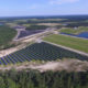 Photo Credit: © BlueWave Solar (www.bluewavesolar.com) - Aerial view of a solar farm in Wareham, Massachusetts