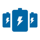 Icon of fuel cells/batteries representing energy in smart cities