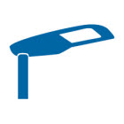 Street light icon representing municipal lighting in smart cities