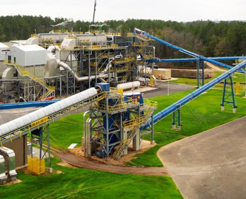 Daytime panoramic view of the DOE Savannah River Site Biomass Cogeneration Facility