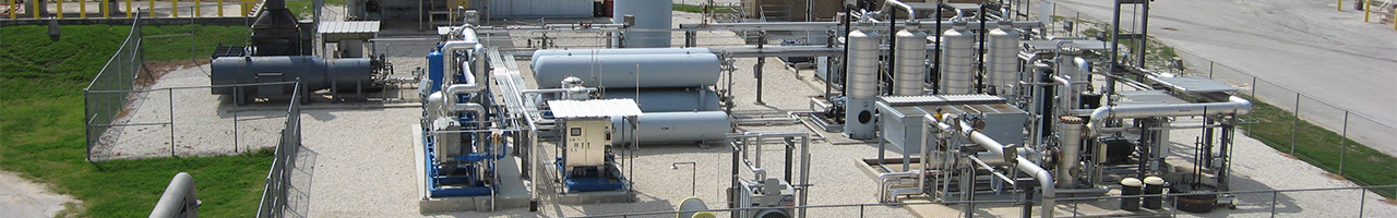 Daytime view of a biogas capture and processing system