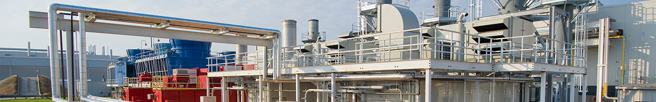 Daytime view of a landfill gas plant