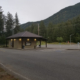 Daytime view of a roadside rest area operated by the Washington State Department of Transportatioon