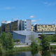 Daytime view of campus buildings at Trent University in Ontario