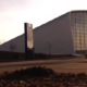 Sunset exterior view of the Canada Games Aquatic Centre