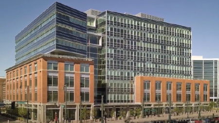 Daytime exterior view of the GSA New Carrollton Federal Building