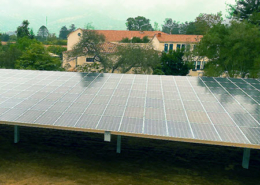 Daytime view of a solar installation at Montecito Union School District in California