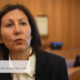 Screen capture from Ameresco video showing Judith Jones Director of Neighbourhood Services for Merthyr Tdyfil Council in her office