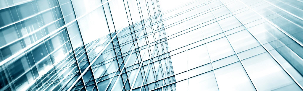 Closeup view of skyscraper windows creating an abstract grid