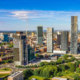 Daytime view of part of the skyline in Manchester, United Kingdom