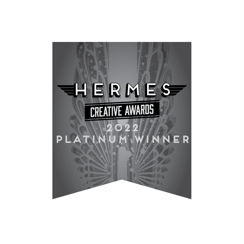 Hermes Creative Awards 2022 Platinum Winner logo