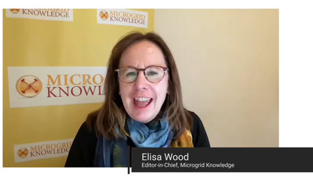 Thumbnail for Microgrid Talk Series video shows Elisa Wood Editor in Chief of Microgrid Knowledge