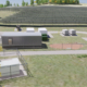 Rendering of proposed solar panels and energy storage equipment at US Coast Guard Training Center in Petaluma CA