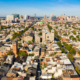 Daytime aerial view of downtown Baltimore, Maryland