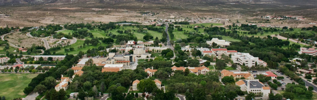 Aerial view of the campus of New Mexico Institute of Mining and Technology