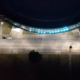 Nighttime overhead view of LED streetlights in downtown Memphis, Tennessee