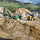 Daytime view of a rock crushing operation in Boulder Colorado
