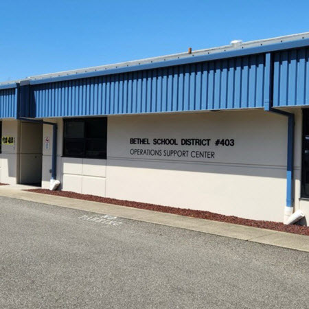 bethel-school-district-case-study-featured-image Daytime exterior view of the Operations Support Center for Bethel School District in Washington