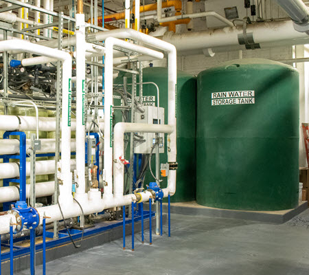 Groundwater processing equipment at the US Department of the Interior headquarters building in Washington DC
