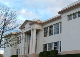 Daytime exterior view of John Gumm County Courthouse in Columbia County Oregon