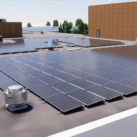 joint-base-mcguire-dix-solar-case-study-featured-image Rendering of a rooftop solar system at Joint Base McGuire-Dix