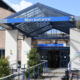 Daytime view of the entrance of Kingston Hospital in the United Kingdom