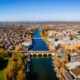 Daytime aerial view of Kingston in London UK