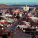 Daytime view of a section of Pendleton with mountains in the distance