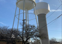 Daytime closeup view of water infrastructure in Bellmead