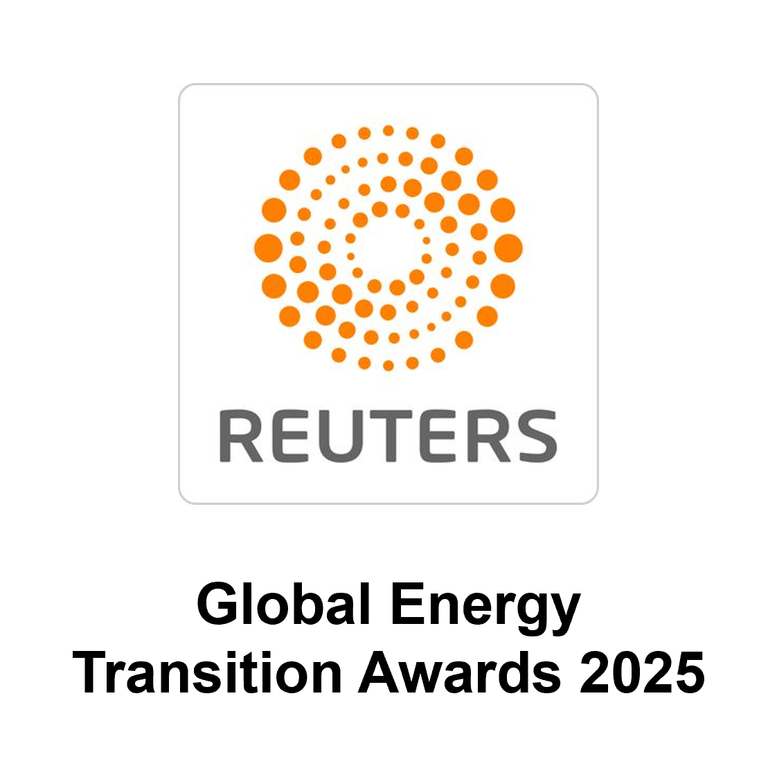 2025 Reuters Global Energy Transition Awards badge