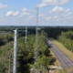 Daytime view of a monopole in Cleveland Texas