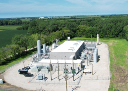Daytime panoramic view of a renewable natural gas RNG plant in Lee County