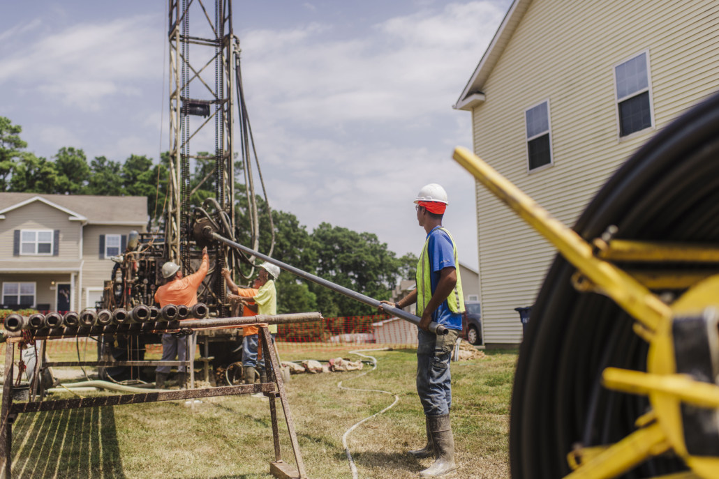 Geothermal Project Construction at Fort Polk Military Housing