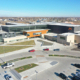 Daytime aerial view of Moorhead High School