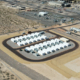 Daytime aerial view of a battery energy storage system built by Ameresco for Nucor