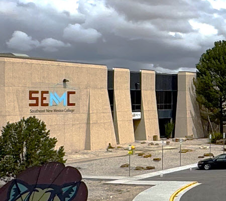 Daytime view of the main building at Southeast NM College